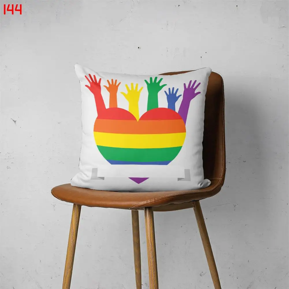 

PRIDE MONTH 00144 Customizable Bedroom Bed Sofa Hotel Car Lumbar Pillow Fashion Decorative Cover