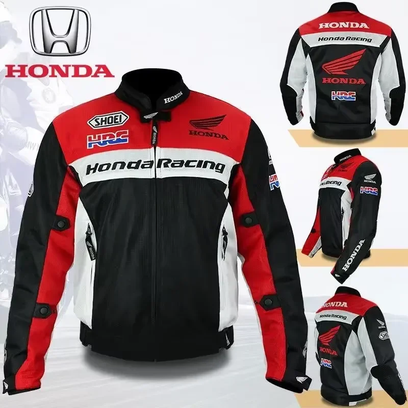 54410 2New summer Honda jacket men's and women's breathable mesh motorcycle jacket anti fall and wear-resistant HRC riding suit