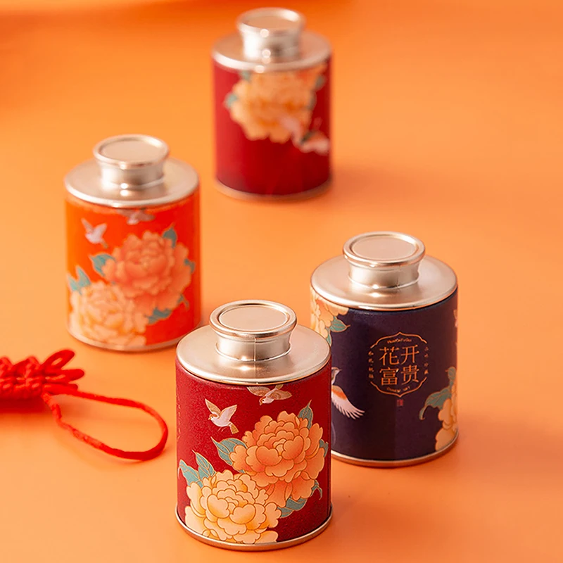 Mini Empty Tea Tin Can Household Green Black Tea Sealed Jar Portable Home Small Packaging Box Storage Jar tea tin box tea canister