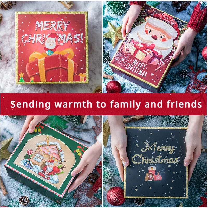 

New Christmas Gift Box Christmas Eve Apple Gift Box Heaven and Earth Cover Gift Box Empty Box Creative Gift Box