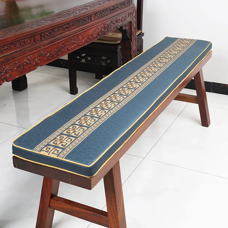 

Custom Technology Cloth Chinese Seat Cushion Covers Rectangle Non-slip Long Chair Pads Cases Home Decor Bench Couch Mats Cover