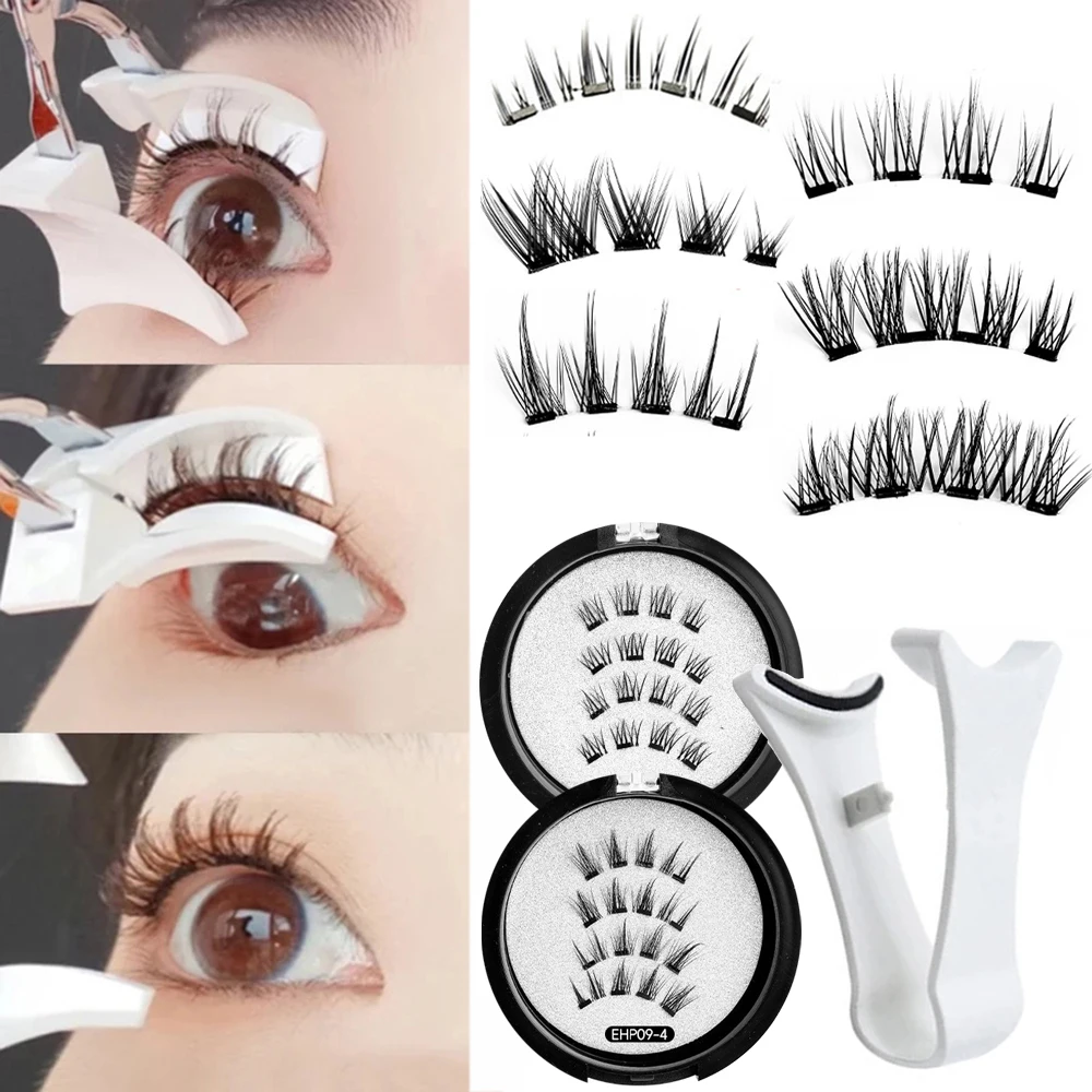 Fake Eyelashes Magnetic Eyelashes Kit 3D Natural Effect Reusable