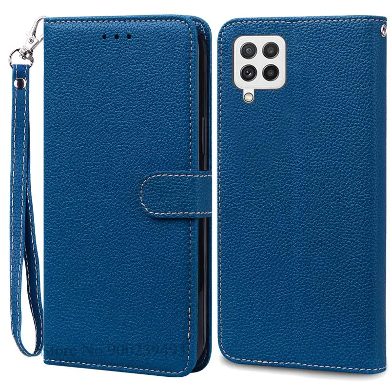 Leather Wallet Flip Case Soft Silicone Cover for Samsung Galaxy M32 - Stylish Protective s