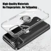 With Ring Stand Soft Transparent Case For iPhone 12 13 14 15 Pro Max Phone Cover For iPhone 7 8 Plus XR XS Max Magnetic Car Case 5