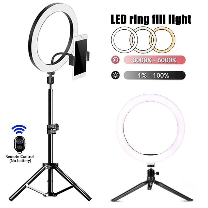Led Selfie Ring Lamp Fotografico Selfie Ring Lighting Usb Remote Fill Light Per Youtube Tiktok Video Live Phone Holder & Treppiede