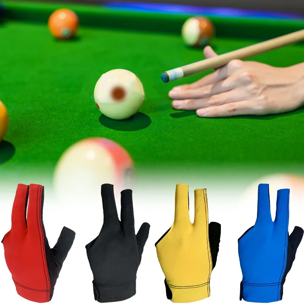 1Pc High Quality Snooker Billiard Cue Glove Pool Left Hand Open Three Finger Accessory Fitness Accessories for Men and Women