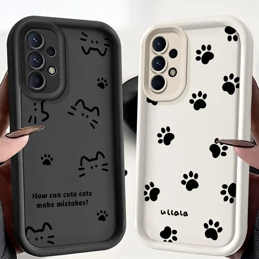 Cute Kitten Paw Prints Phone Cover Case