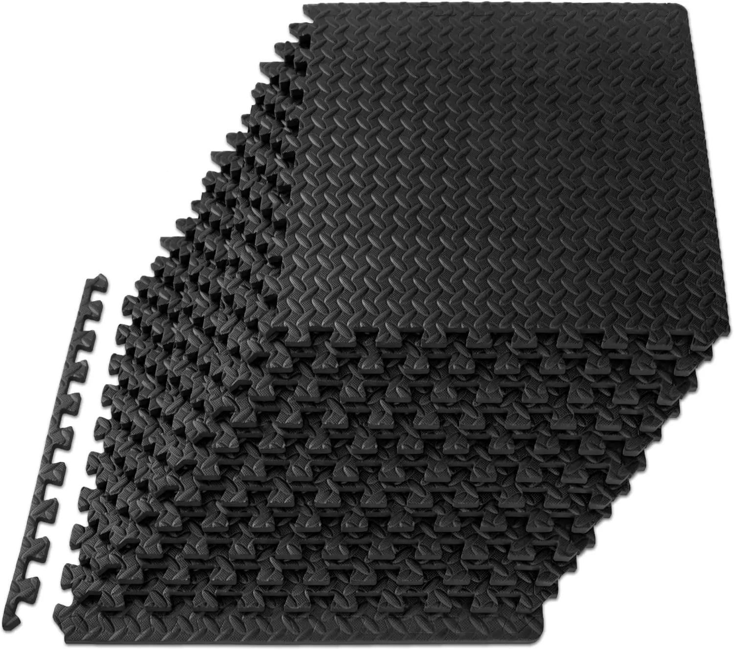 12pcs Puzzle Exercise Mat EVA Floor Tiles for Home Gym, Mat for Home Workout Equipment, Floor Padding Kids, 60X60X1.2cm