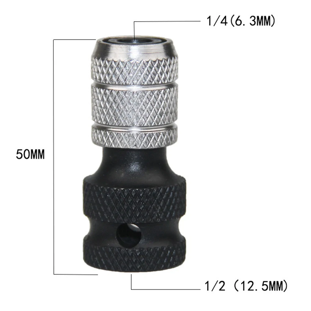 1/2 cal napęd do 1/4 cala rewiertarki sześciokątnej Adapter gniazda zmiany uchwytu dla klucz udarowy Hex grzechotkowy Adapter gniazda Adapter gniazda napędu