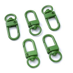 Set of 10 Elegant Gold and Silver Plated Lobster Clasp Hooks for Jewelry Making and Crafting (Green)