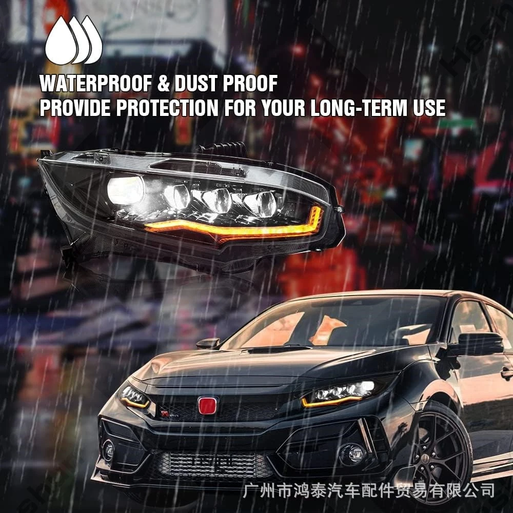 مصابيح ليد تعمل بالنهار مصابيح أمامية ، هوندا سيفيك