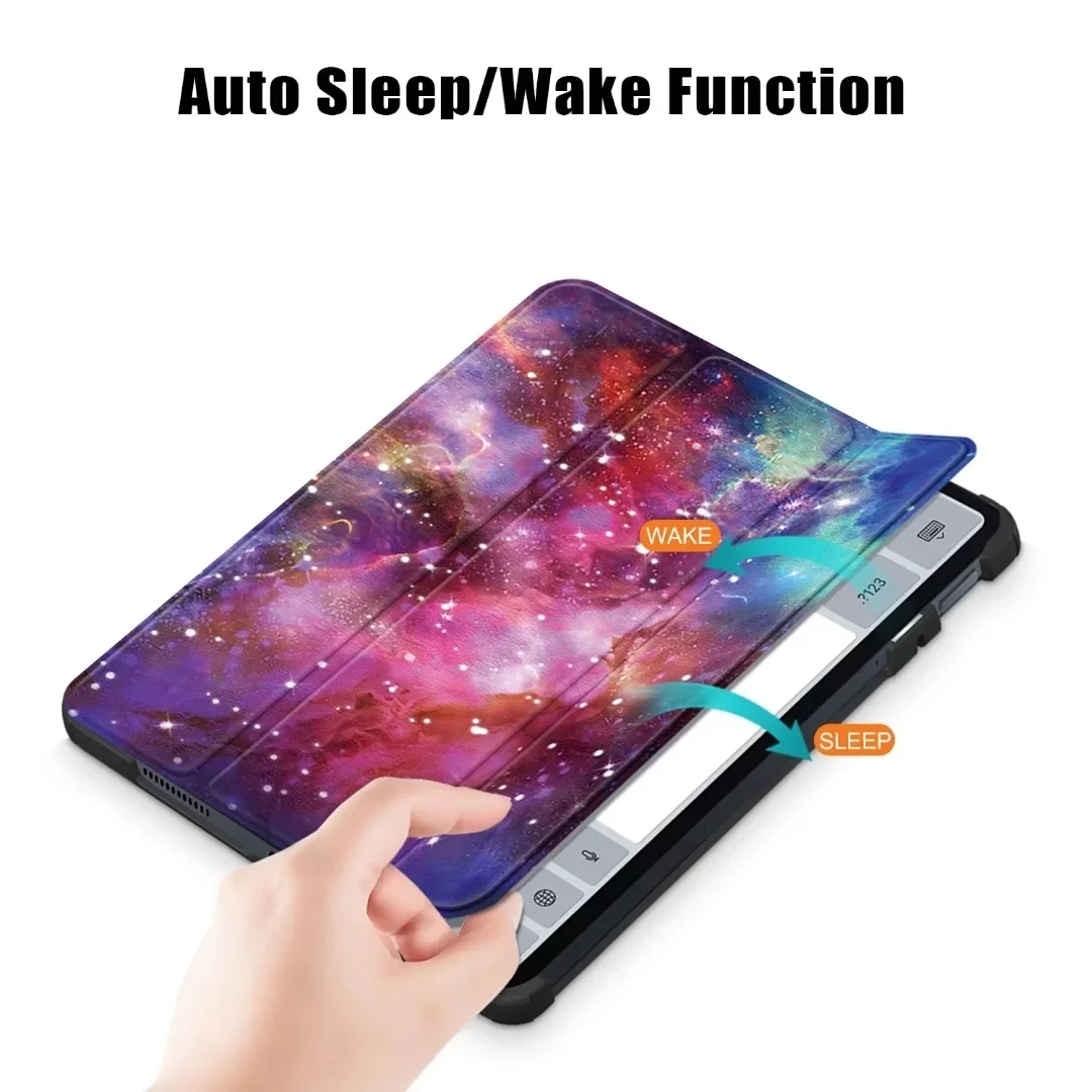 Premium Folding PU Leather Smart Tablet Case - Elegant & Durable