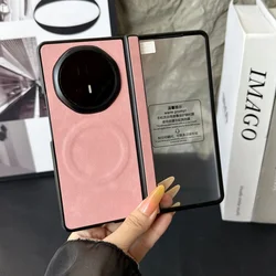 Custodia per telefono in pelle fashion con cover posteriore rigida magnetica e pellicola di protezione frontale
