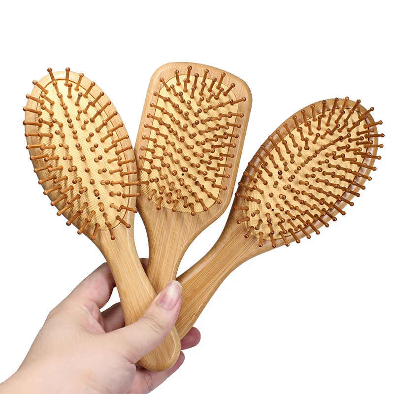 Combs Bamboo Air Cushion Massage Comb Smooth Hair Not Knotted Practical Comb High Elastic Head Massage Air Bag Comb Hair Brush