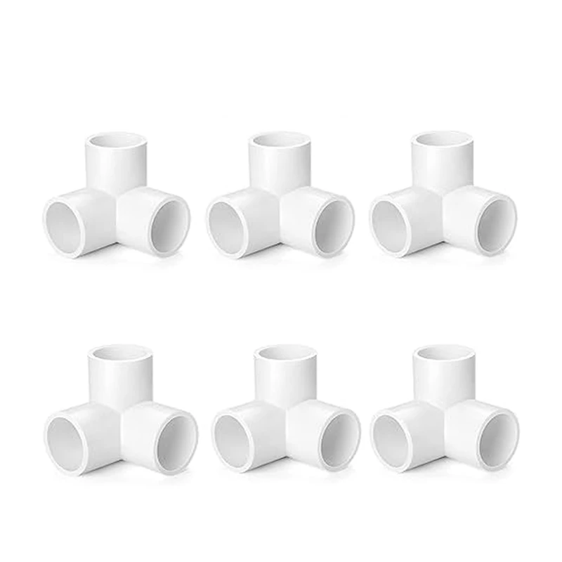 

PVC Pipe Elbow 1 Inch 3 Way, DIY PVC Tee Elbow Fittings For PVC Pipe Connections,6PCS Durable