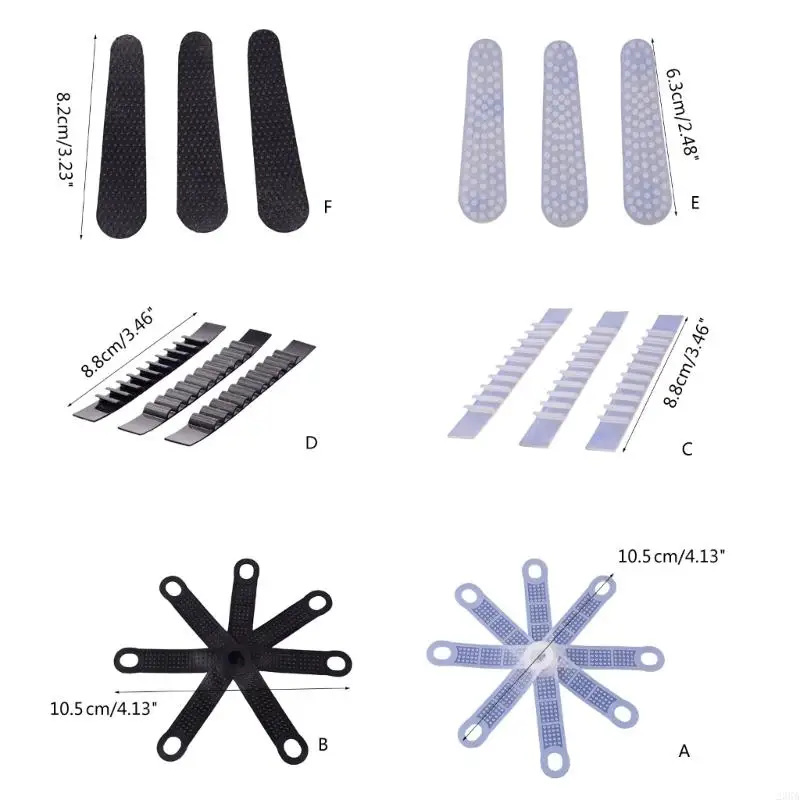 23GA Pack of 100 Coat Antislipping Strips Sturdy Organization Adhesive Tape Slip Resistant Covers for Clothes Organization 6