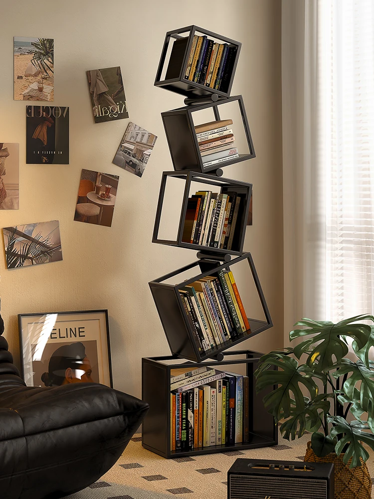 

Lazy life creative wrought iron bookcase landing multi-layer shelf home living room display shelf bedroom storage shelf