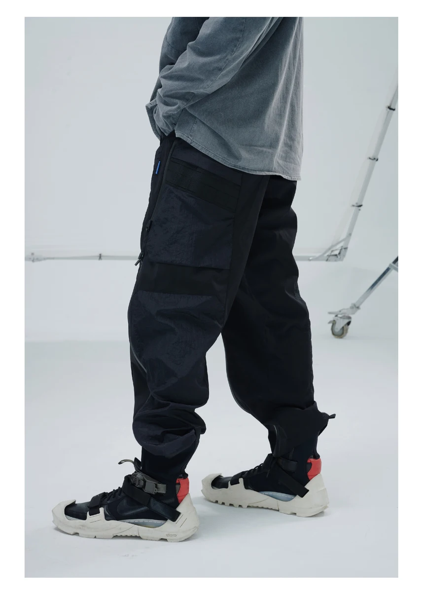 Reindee Lusion 21aw double shape zipper waterproof pants side molle waist adjustment stitching materials techwear gorpcore
