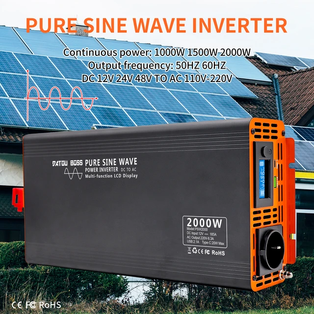 Pure Sine Wave Inverter 4000w Dc 12v 24v 36v 48v 60v Ac 220v 240v Power  2000w - Inverters & Converters - Aliexpress