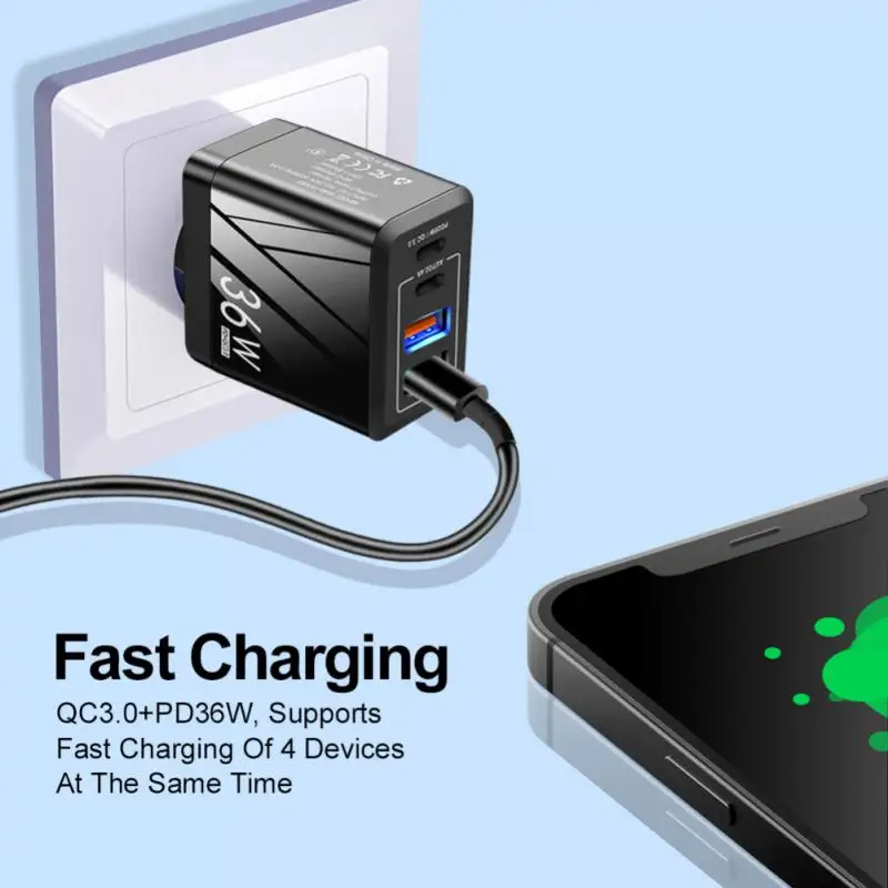 Ƽ Ʈ QC 3.0    4 USB    , USB Ʈ  ̱ EU ÷, 1 , 2 