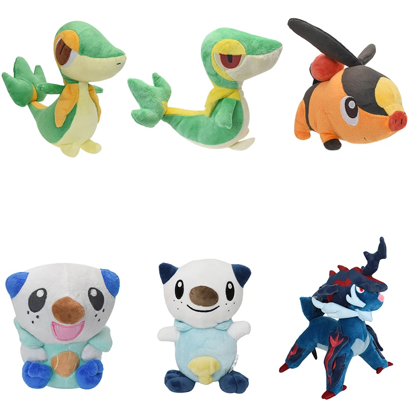 Snivy Tepig Oshawott Pokémon Plush Toy Pokemon Anime Game Role Hisuian Samurott Unova Region First Partner Peluche Dolls Gifts lost ollie plush toys anime adventure partner ollie rosy zozo stuffed dolls clown rabbit bear animals plushie pillows kids gifts