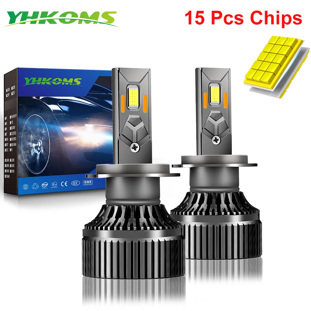 YHKOMS 1200W 800000 LM H7 H4 Led Canbus H1 H8 H11 HB3 9005 HB4 9006 ไฟหน้ารถหลอดไฟ 30 ชิ้น Led CSP ไฟตัดหมอกอัตโนมัติ 12 โวลต์ 6000 พัน 1