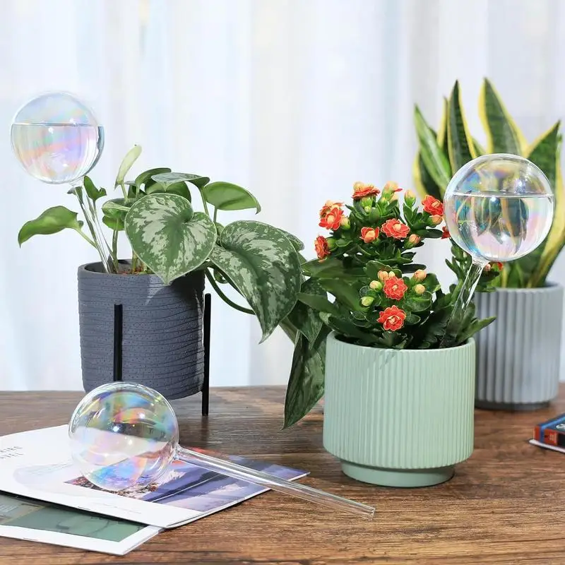 Automatic Plant Watering Bulbs Rainbow Gradient Color Glass Watering Bulbs Automatic Clear Self Watering Planter Irrigation tool