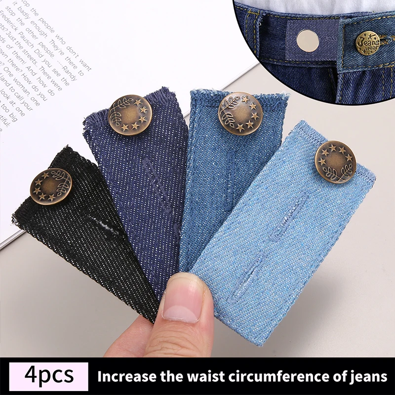 1/2/4 Extension Buttons for Pant Long Buckle Hook Stretch Adjustment Waist Buckle Extension Quilting Supplies 3