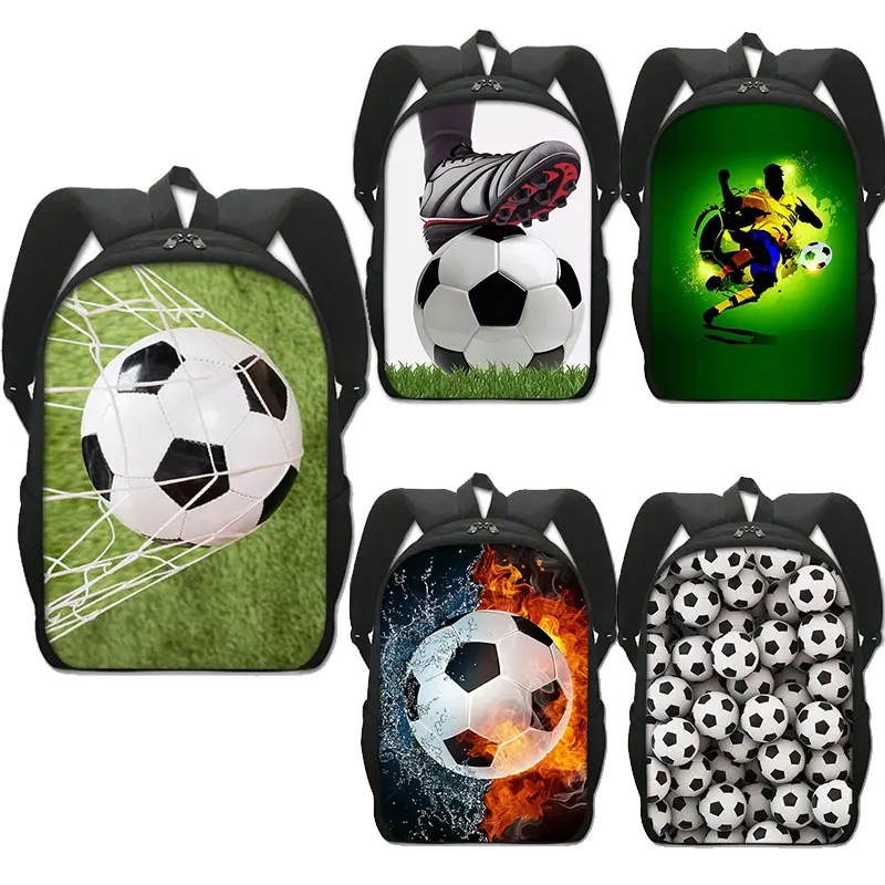 Cool Voetbal Afdrukken Rugzak Vrouwen Reistassen Tiener Jongens Kinderen Schooltas Canvas Student Bookbags _ - AliExpress