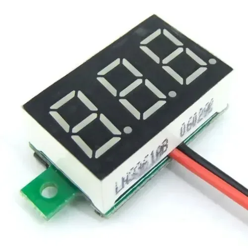 Digital LED Voltmeter with Display - 12V Voltage Gauge and Monitor