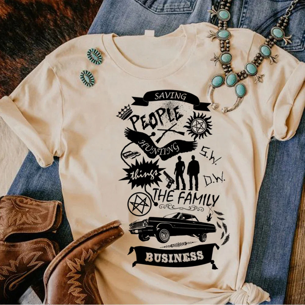 

Supernatural tshirt women summer t shirt girl streetwear clothing