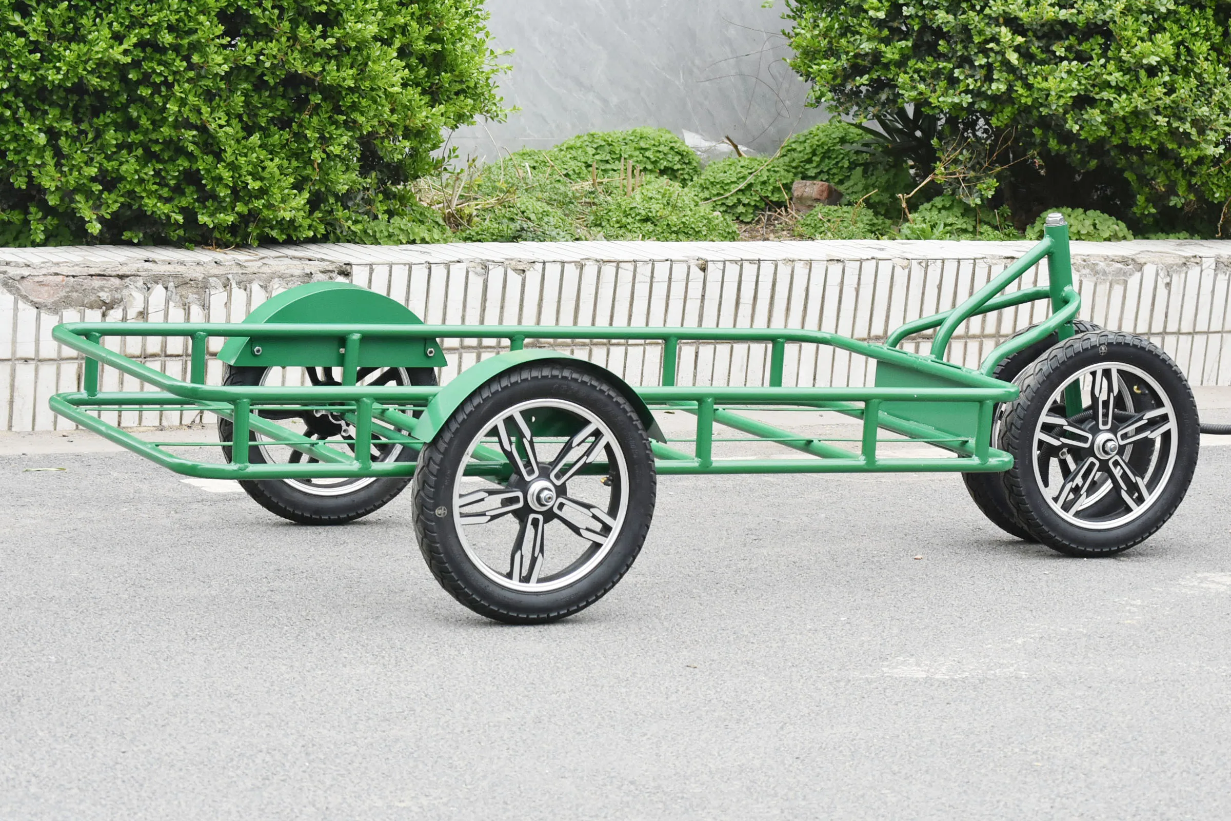 Rimorchio Bicicletta 90 Litri - Portata 40/80 Kg, Con Telone, Per Trasporto E Carrello Manuale - Foto 10