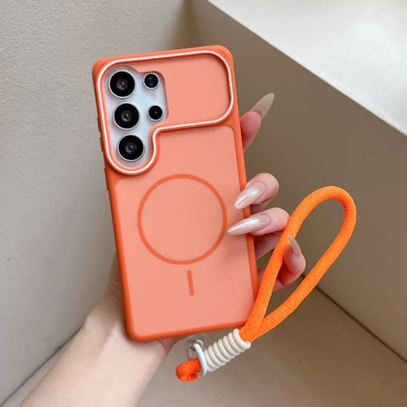 Liquid Silicone Magnetic Lanyard Phone Case - Portable Shock Resistant Protective Cover