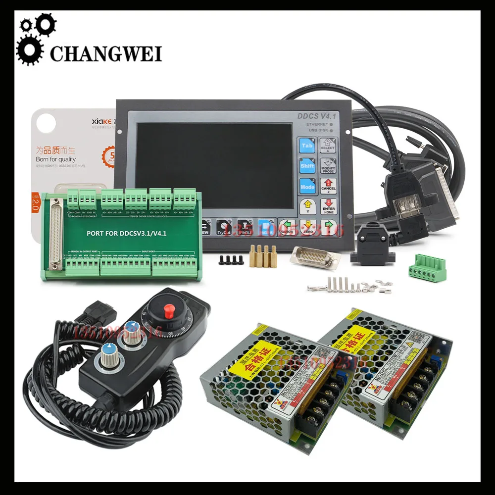 

Автономный контроллер Ddcsv4.1, Usb-контроллер с ЧПУ для оси 3/4, новое поколение, Аварийная остановка, ручное колесо Mpg