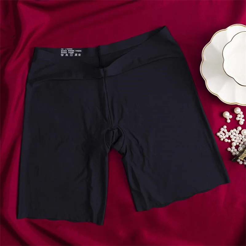 Seamless Safety Short Pants Summer Women Ice Silk Boxers