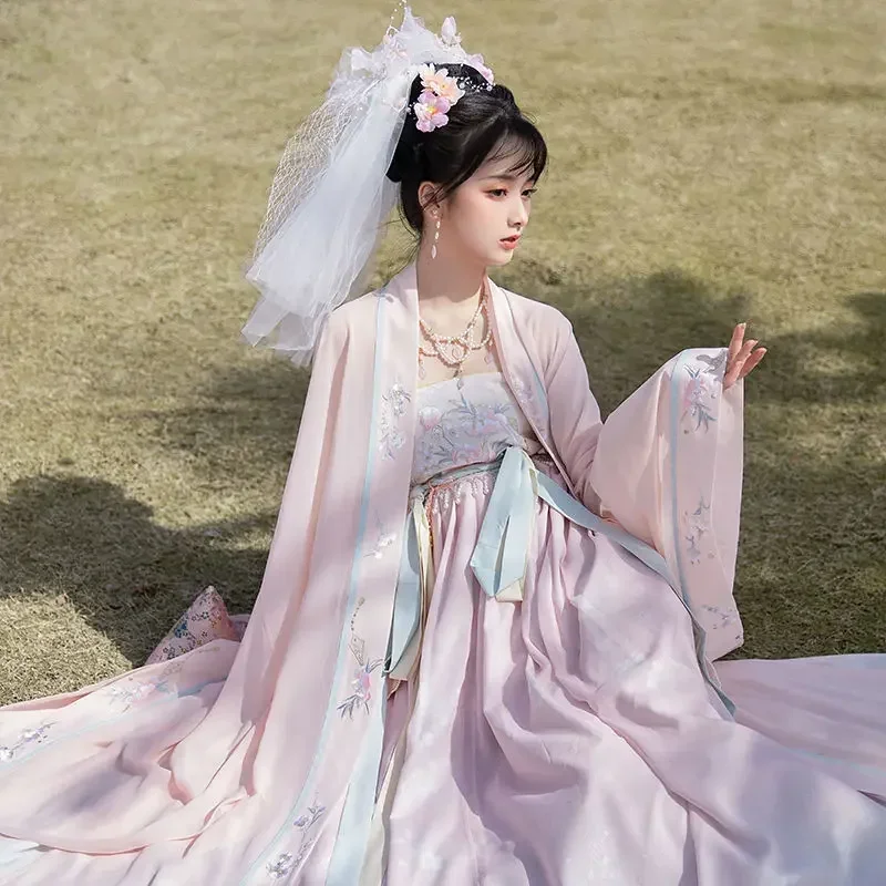Peacock Embroidered Heziqun Tang Dynasty Dress