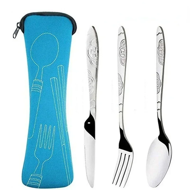 Stainless steel fork spoon knife set 3pcs/set