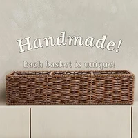 Woven Storage Box Desktop Miscellaneous Box Toilet Paper Box Storage Bathroom Organizer Bathroom Sink Storage Countertop Durable 2