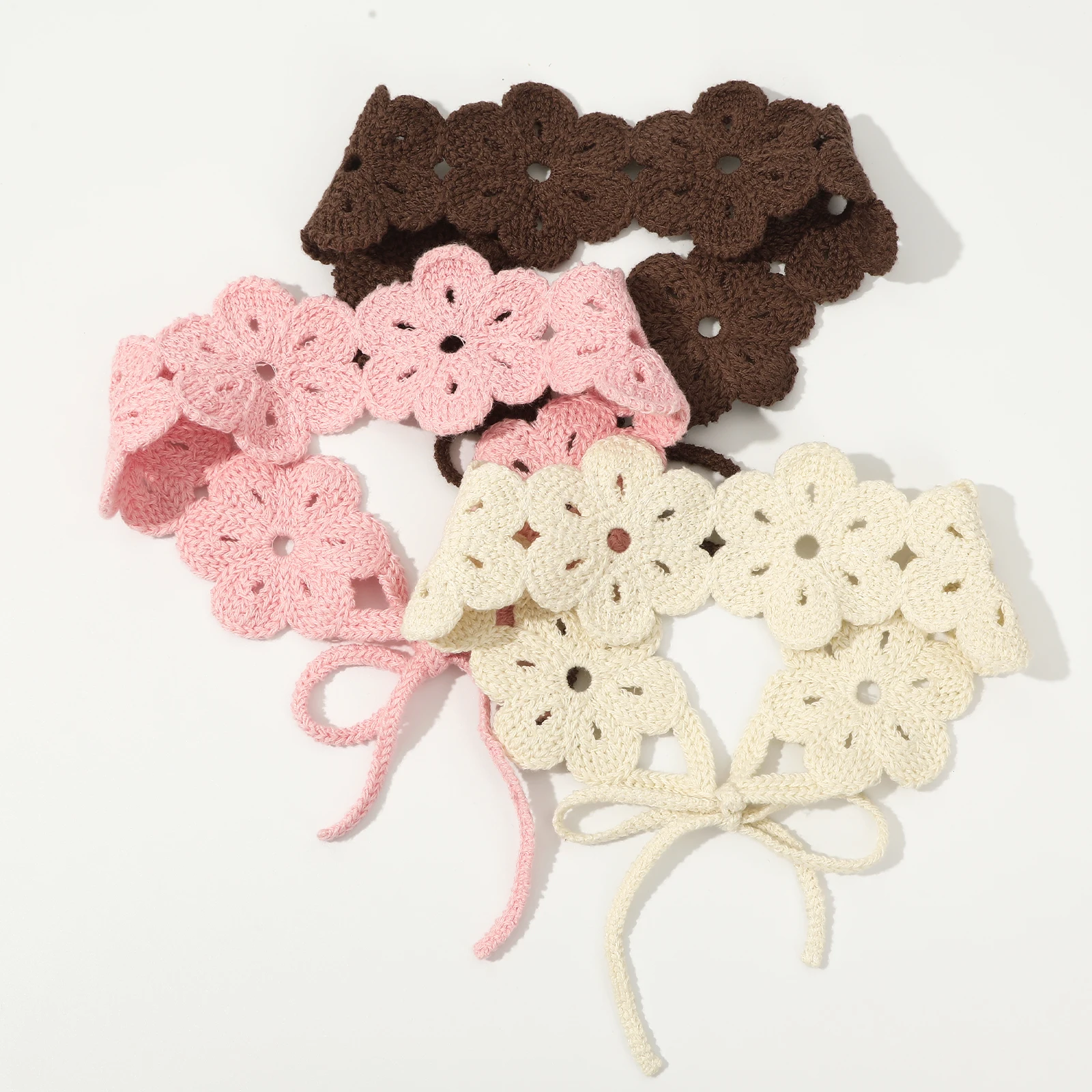 1pc Fashion Women Knitted Hair Band Knitting Flower Headband Exquisite Lady Hair Scarf Headwrap Hair Accessories Hairband