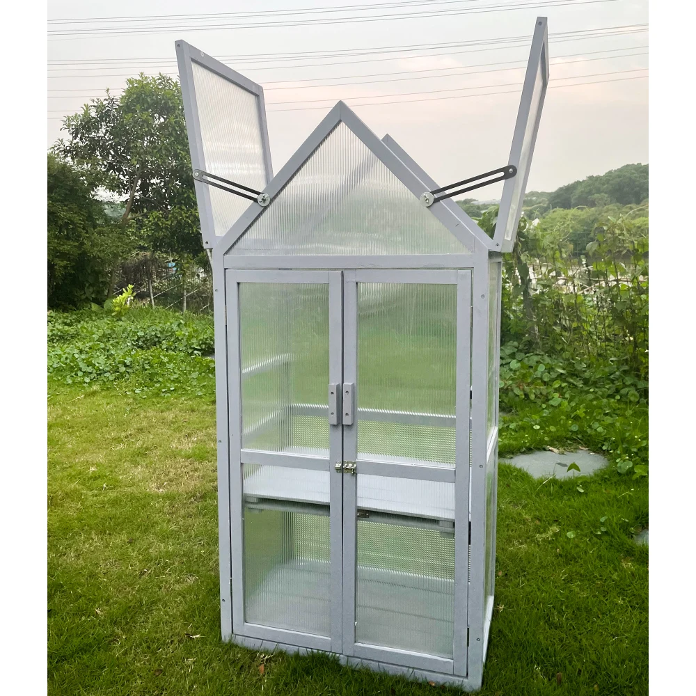 Mini Wooden Greenhouse Kit 6
