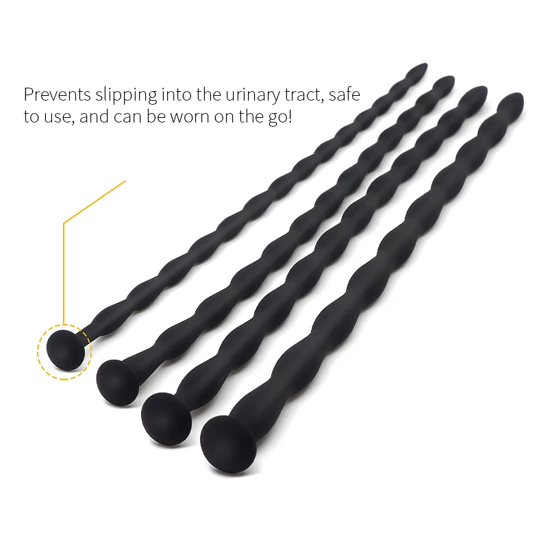 Penis Sex Toys Runyu Silicone Wave Horse Eye Stick Urethran Expander SM Penis Plug Men Urethra Masturbation Stimulator