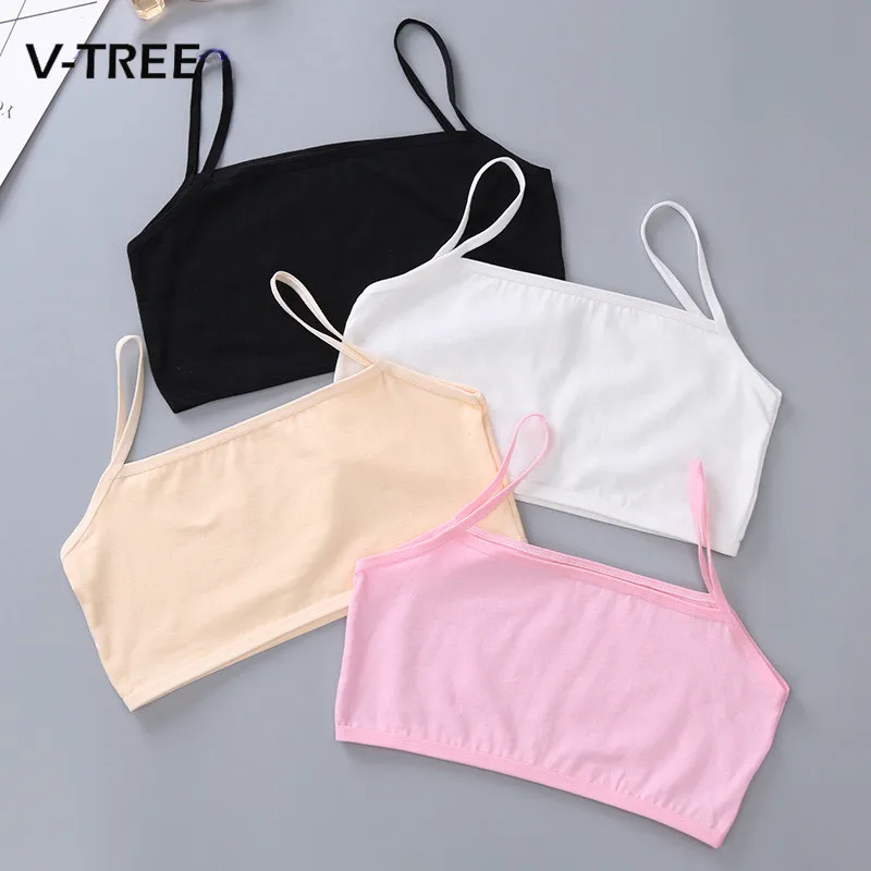 Young Girls Bra For Kids Puberty Cotton No Rims Girl's Bra Sports Vest  Middle School Students' Underwear Kids Bra For Girl - Training Bras -  AliExpress