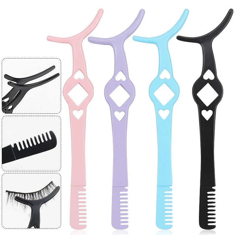 1 Pc Professional Eyelash Curler With Comb Tweezers Curling False Lashes Clip Cosmetic Eye Women Beauty Makeup Tools