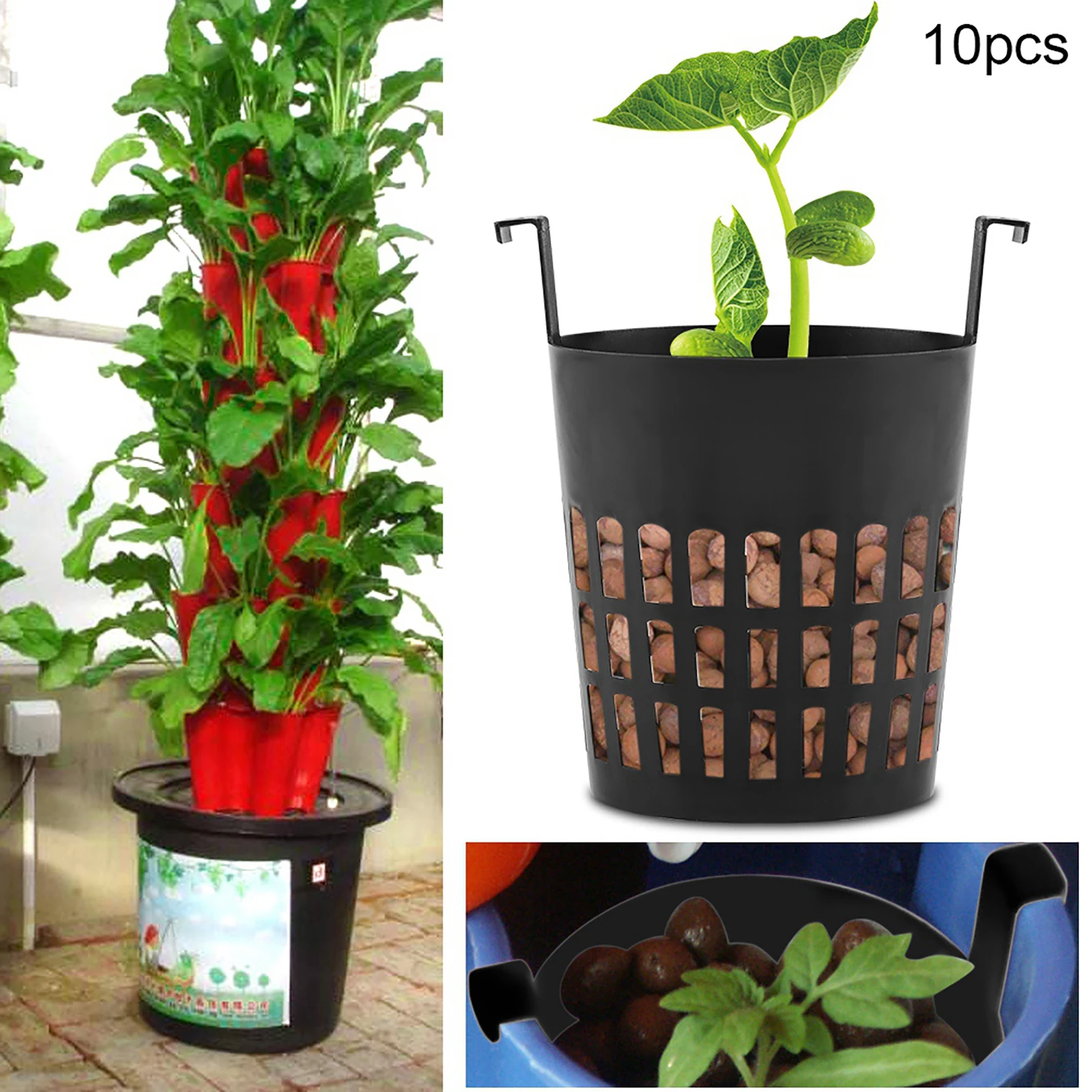 High Quality Mesh Pot Net Basket Hydroponic Aeroponic Planting Grow Pots Basket Hydroponic Grow