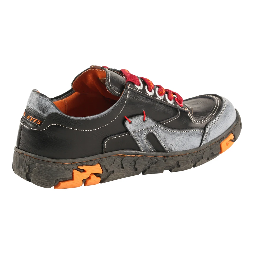 TMA EYES Women's Leather Flat Sneakers Breathable Comfort