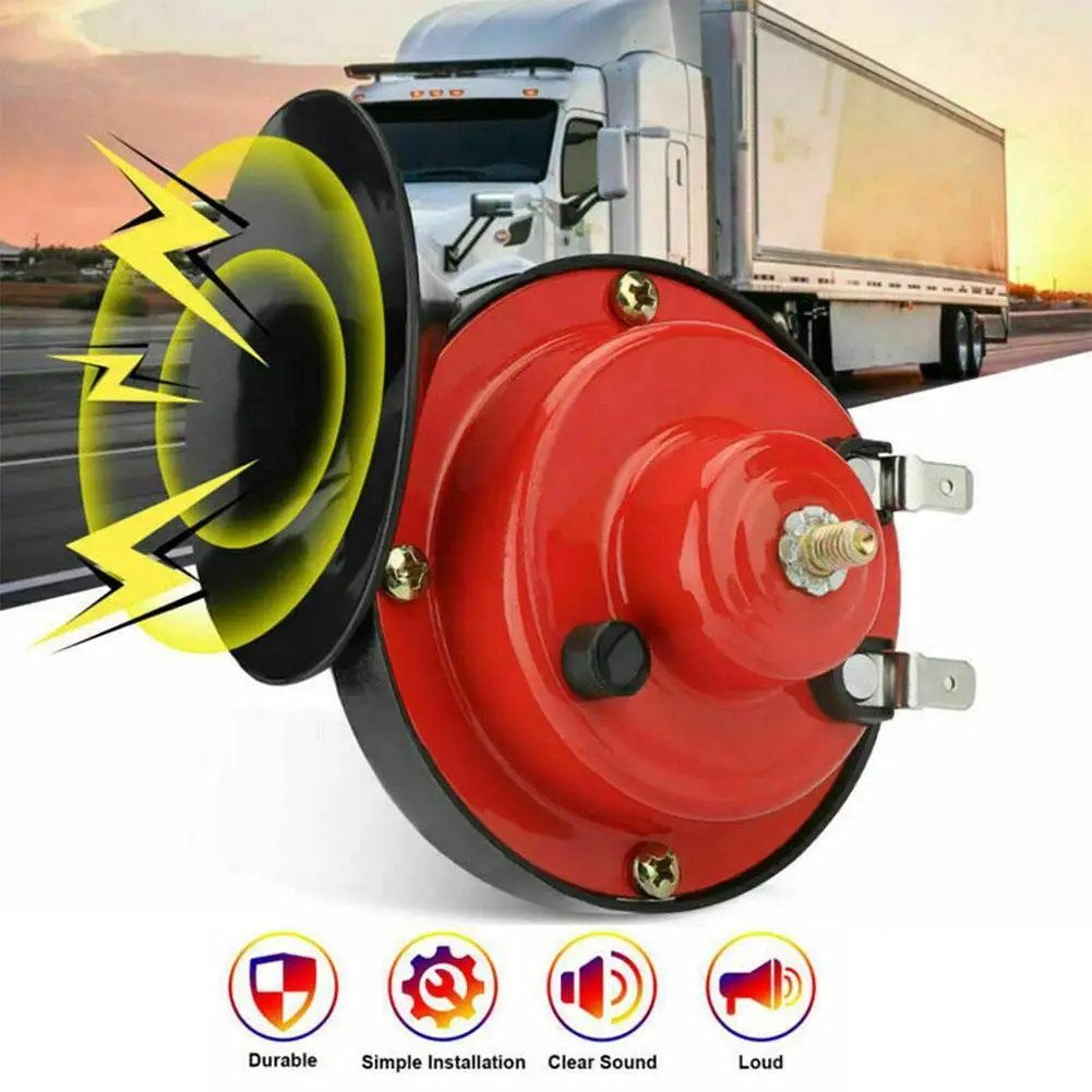 Loud Car Horn Universal 12V Whistle Electric Snail Train Horn Super Loud For Cars Trucks Boats Motorcycles Modification