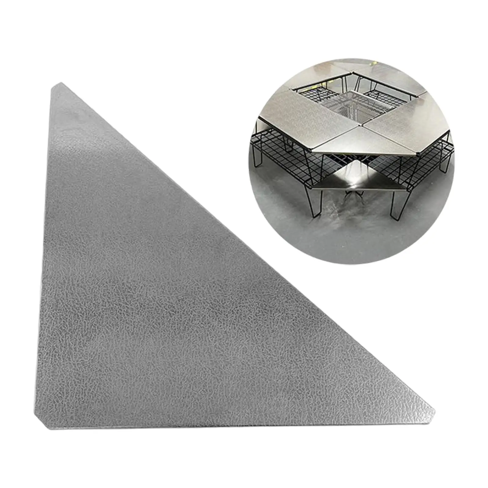 Camping Table Board Outdoor Stainless Steel Matching with Iron Net Table Desk Board for Backpacking Party BBQ Backyard foldable table