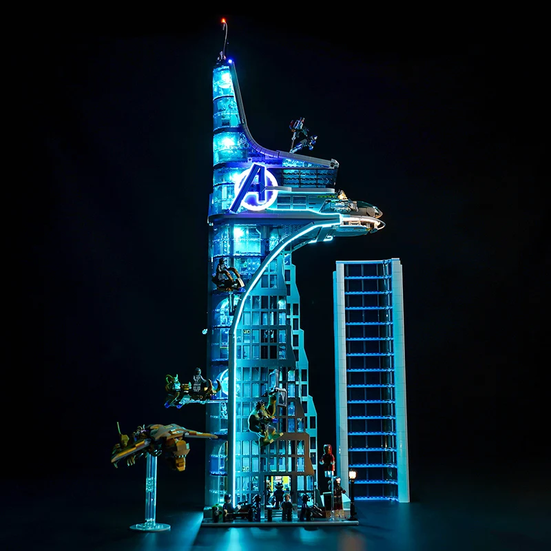 LEGO AVENGERS TOWER - Placement In The City With LEDS! 