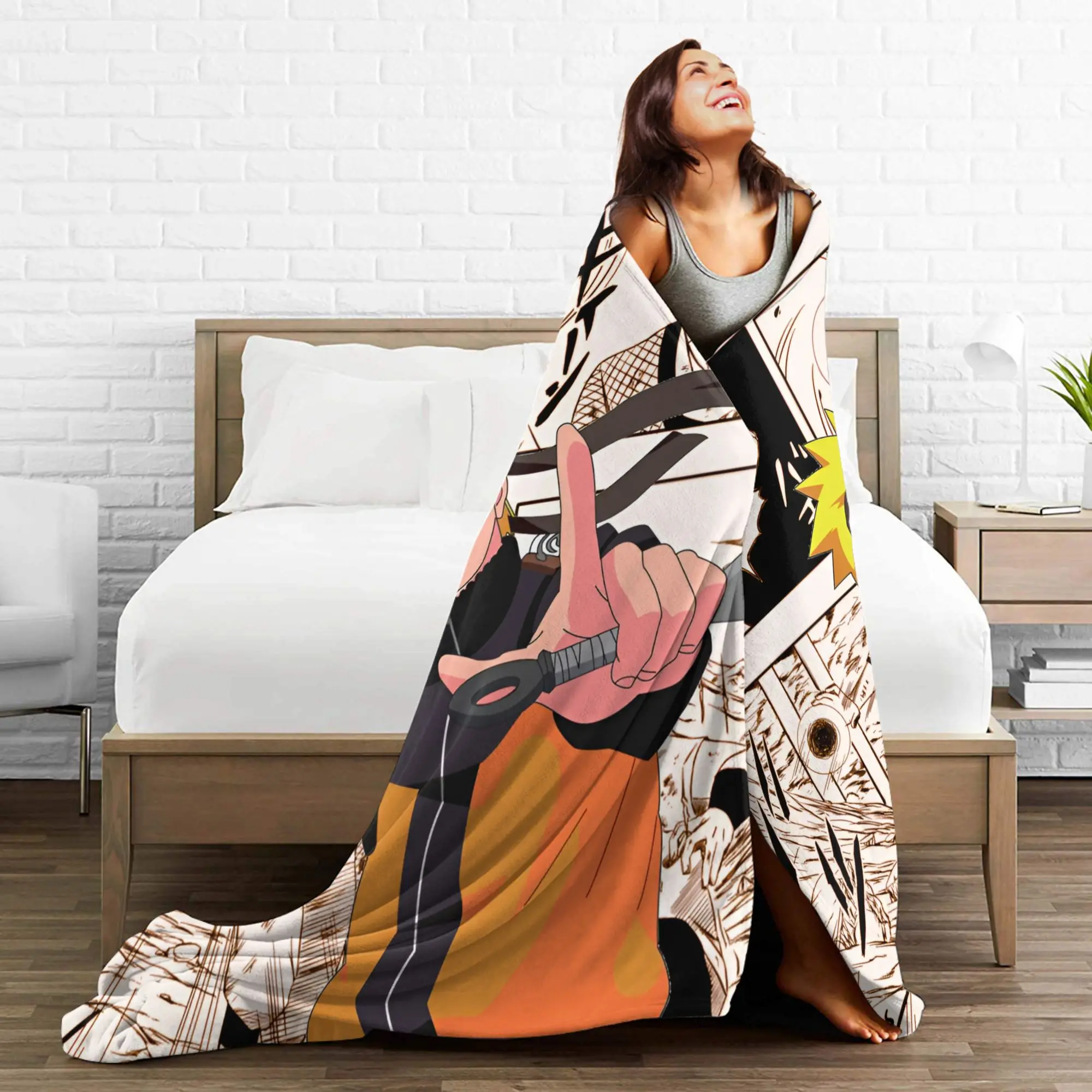 Luxurious Naruto Inspired Soft Fleece Blanket - Warm Flannel Manga Throw