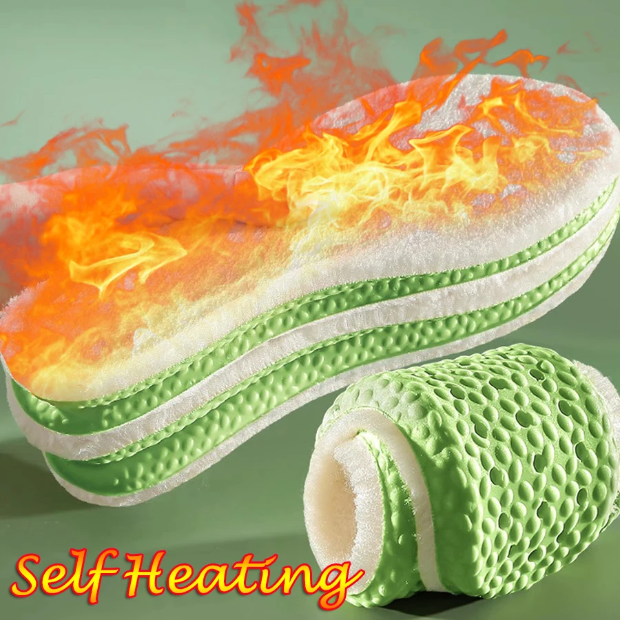 

Soft Thicken Thermal Insoles Winter Warm Heated Soft Plush Insole for Shoes Cashmere Insert Insole for Snow Boots Shoe Pads